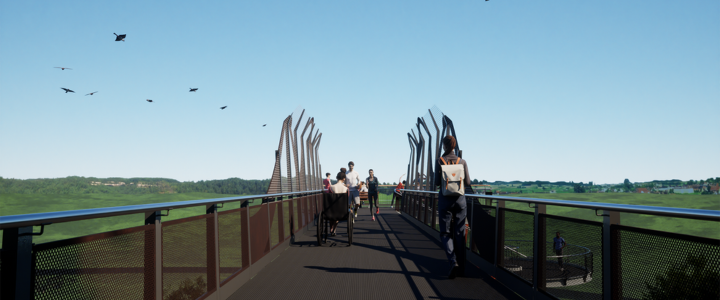 An artist's impression of how the elevated walkway may look.